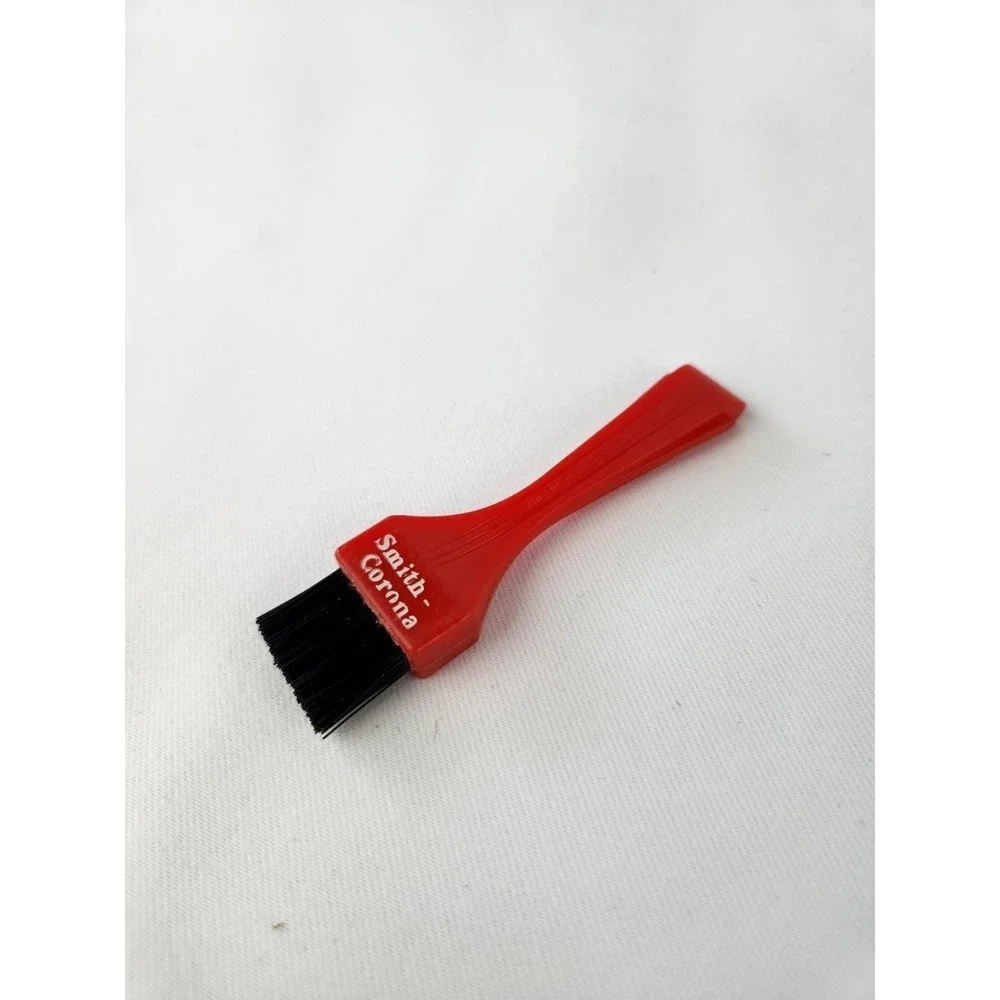 Smith-Corona Typewriter Brush Red Handle Black Bristles Original Vintage
